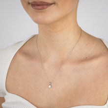Load image into Gallery viewer, Luminesce Lab Grown 3/4 Carat Diamond Solitaire Pendant on 9ct White Gold Adjustable Chain