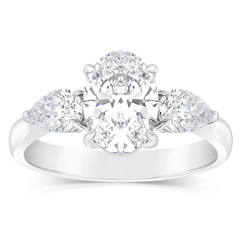 Luminesce Lab Grown Platinum 2.6 Carat Diamond Engagement Ring