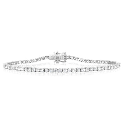 Luminesce Lab Grown 3 Carat Diamond Tennis Bracelet in 9ct White Gold