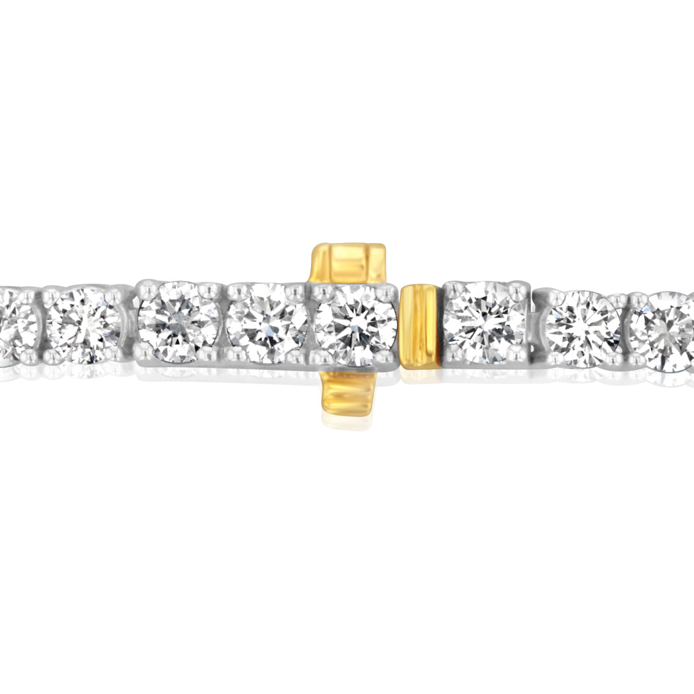 Luminesce Lab Grown 4 Carat Diamond Tennis Bracelet in 9ct Yellow Gold