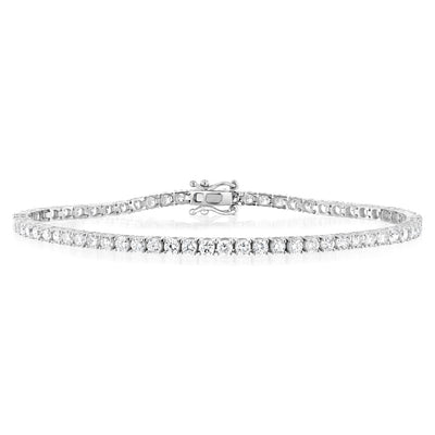 Luminesce Lab Grown 4 Carat Diamond Tennis Bracelet in 9ct White Gold