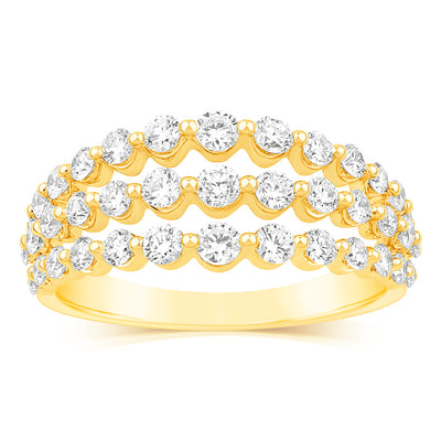 Luminesce Lab Grown Diamond 1 Carat Dress Ring in 9ct Yellow Gold