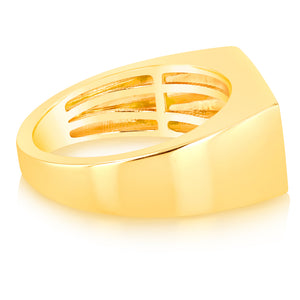 Luminesce Lab Grown 1/10 Carat Diamond Gents Ring in 9ct Yellow Gold