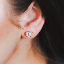Load image into Gallery viewer, Luminesce Lab Grown 9ct Yellow Gold 2 Carat Diamond Screw back Stud Earrings