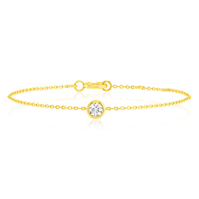 Luminesce Lab Grown 9ct Yellow Gold 1/3 Carat Diamond Bracelet