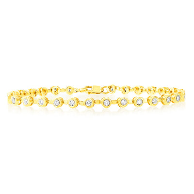 Luminesce Lab Grown 0.45 Carat Diamond Bracelet in 9ct Yellow Gold