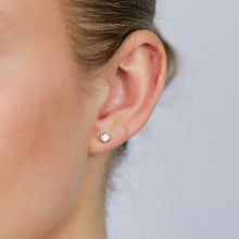 Load image into Gallery viewer, Luminesce Lab Grown 1/5 Carat Sterling Silver Bezel Diamond Studs