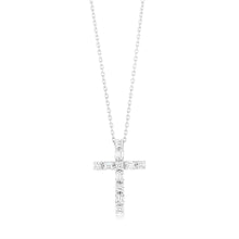 Load image into Gallery viewer, Luminesce Lab Grown 1/5 Carat Cross Pendant 9ct White Gold