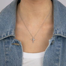 Load image into Gallery viewer, Luminesce Lab Grown 1/5 Carat Cross Pendant 9ct White Gold