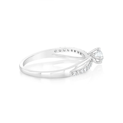 Luminesce Lab Grown 1/2 Carat Ring 9ct White Gold