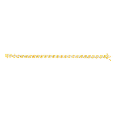 Luminesce Lab Grown 0.40 Carat Tennis Diamond Bracelet in Gold Plated Silver 17.5CM