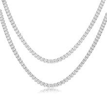 Load image into Gallery viewer, Luminesce Lab Grown 12 Carats Diamond Tennis Necklace in 9ct White Gold