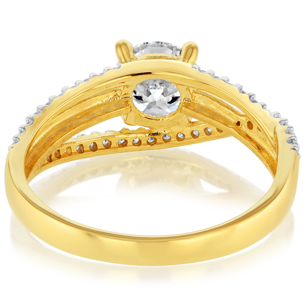 Luminesce Lab Grown 0.90 Carat Diamond Ring in 9ct Yellow Gold