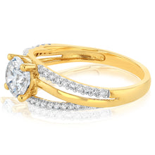 Load image into Gallery viewer, Luminesce Lab Grown 0.90 Carat Diamond Ring in 9ct Yellow Gold