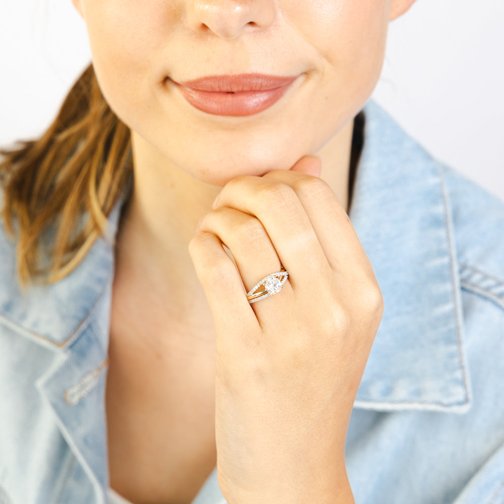 Luminesce Lab Grown 0.90 Carat Diamond Ring in 9ct Yellow Gold