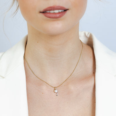 Luminesce Lab Grown  Carat Diamond Pendant in 9ct Yellow Gold