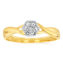 Load image into Gallery viewer, Luminesce Lab Grown 1/4 Carat Diamond Dress Ring in 9ct Yellow Gold