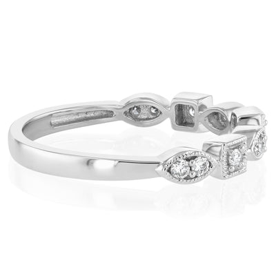 Luminesce Lab Grown 1/6 Carat Diamond Ring in 9ct White Gold