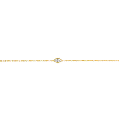 Luminesce Lab Grown 1/6 Carat Diamond Bracelet in 9ct Yellow Gold