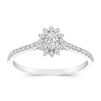 Luminesce Lab Grown 1/2 Carat Diamond ring in 9ct White Gold