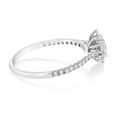 Luminesce Lab Grown 1/2 Carat Diamond ring in 9ct White Gold