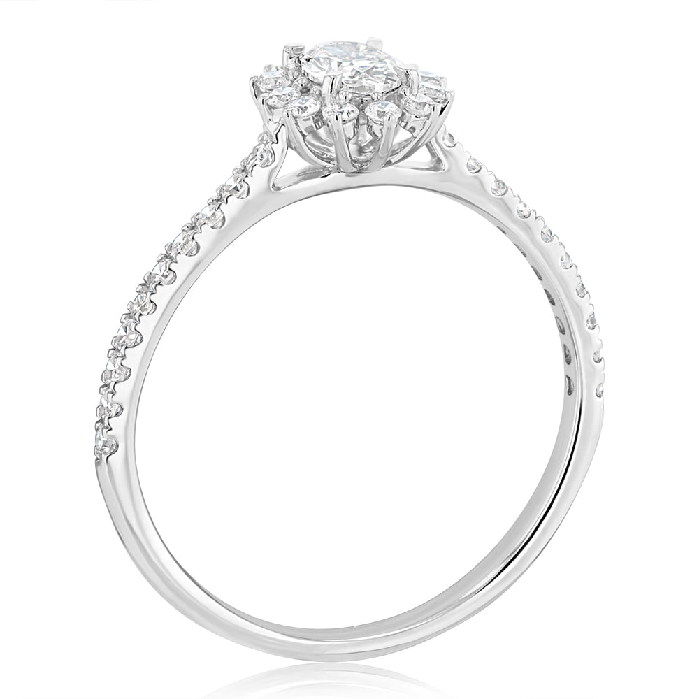 Luminesce Lab Grown 1/2 Carat Diamond ring in 9ct White Gold