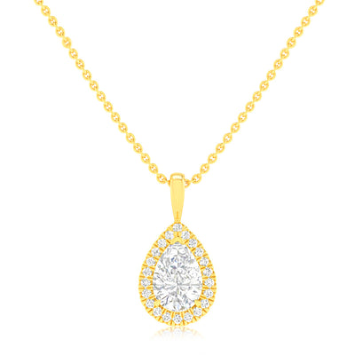 Luminesce Lab Grown 1/2 Carat Diamond Pendant in 9ct Yellow Gold