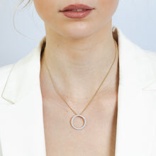 Load image into Gallery viewer, Luminesce Lab Grown 1/2 Carat Diamond Circle Pendant in 9ct Yellow Gold