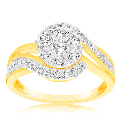 Luminesce Lab Grown 1 Carat Diamond Ring in 9ct Yellow Gold