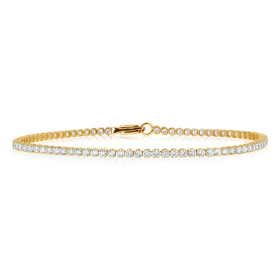 Luminesce Lab Grown 2 Carats Diamond Tennis Bracelet in 10ct Yellow Gold