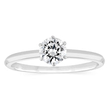 Load image into Gallery viewer, Luminesce Lab Grown Sterling Silver 1/2 Carat Diamond Solitaire Ring