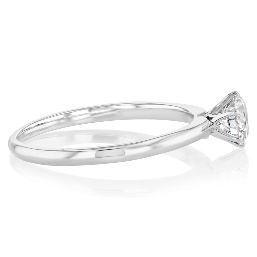 Luminesce Lab Grown Sterling Silver 1/2 Carat Diamond Solitaire Ring