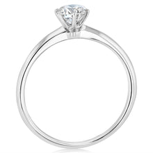 Load image into Gallery viewer, Luminesce Lab Grown Sterling Silver 1/2 Carat Diamond Solitaire Ring