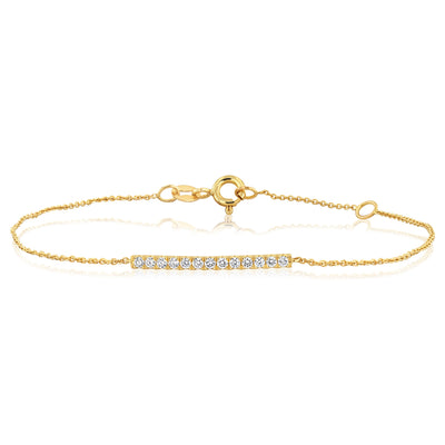 Luminesce Lab Grown 1/6 Carat Diamond 17.5cm in 9ct Yellow Gold