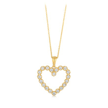 Load image into Gallery viewer, Luminesce Lab Grown 1/2 Carat Diamond Heart Pendant on 45cm Chain in 9ct Yellow Gold