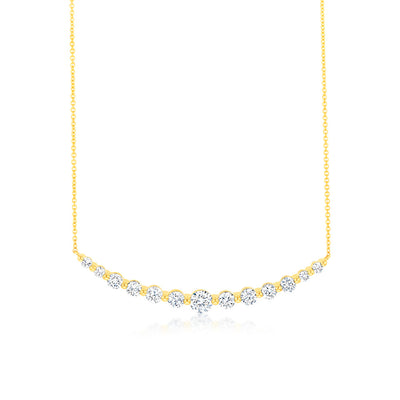 Luminesce Lab Grown 1 Carat Diamond 41cm Necklace in 9ct Yellow Gold