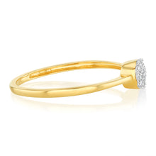 Load image into Gallery viewer, Luminesce Lab Grown Cluster Diamond Ring in 9ct Yellow Gold