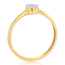 Load image into Gallery viewer, Luminesce Lab Grown Cluster Diamond Ring in 9ct Yellow Gold