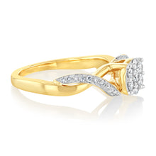 Load image into Gallery viewer, Luminesce Lab Grown 31 Diamonds Cluster Ring in 9ct Yellow Gold