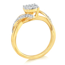 Load image into Gallery viewer, Luminesce Lab Grown 31 Diamonds Cluster Ring in 9ct Yellow Gold