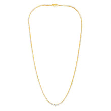 Load image into Gallery viewer, Luminesce Lab Grown 3 Carat Diamond Tennis Necklace in 9ct Yellow Gold
