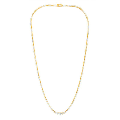 Luminesce Lab Grown 3 Carat Diamond Tennis Necklace in 9ct Yellow Gold