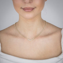 Load image into Gallery viewer, Luminesce Lab Grown 3 Carat Diamond Tennis Necklace in 9ct Yellow Gold