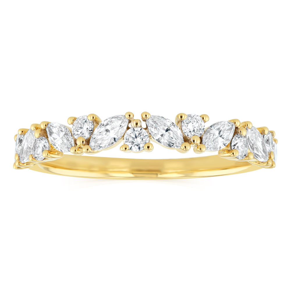Luminesce Lab Grown 15 Diamond Ring in 9ct Yellow Gold