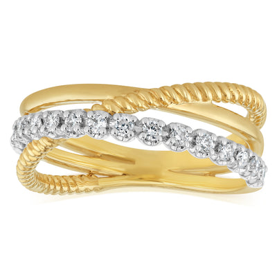 Luminesce Lab Grown 1/4 Carat Diamond Ring in 9ct Yellow Gold