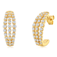 Load image into Gallery viewer, Luminesce Lab Grown 1 Carat Diamond Hoop Earrings in 9ct Yellow Gold