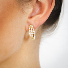 Load image into Gallery viewer, Luminesce Lab Grown 1 Carat Diamond Hoop Earrings in 9ct Yellow Gold