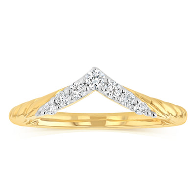 Luminesce Lab Grown 7 Diamond Eternity Ring in 9ct Yellow Gold