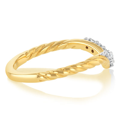 Luminesce Lab Grown 7 Diamond Eternity Ring in 9ct Yellow Gold
