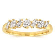Load image into Gallery viewer, Luminesce Lab Grown  7 Diamond Eternity Ring in 9ct Yellow Gold
